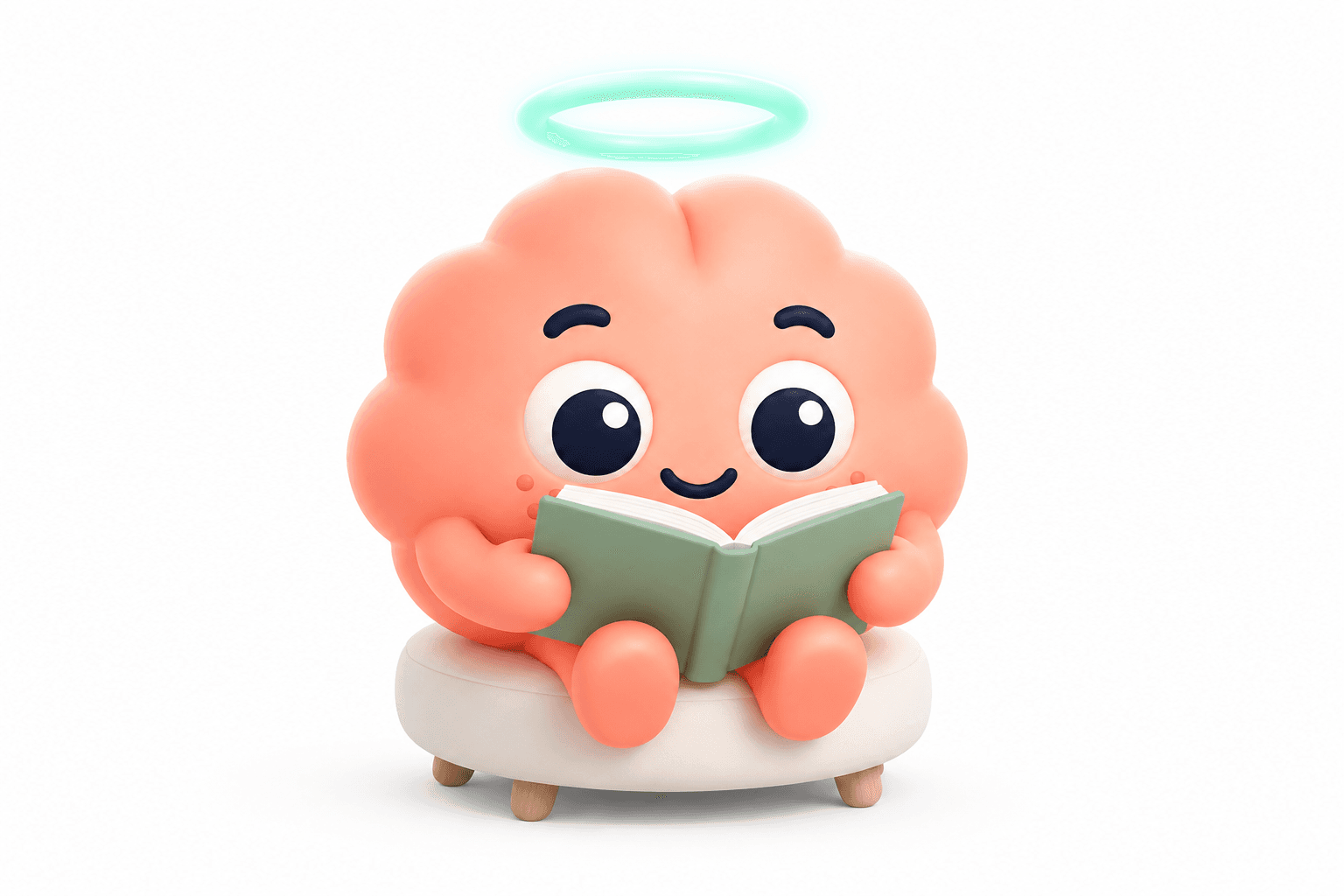 Brio enjoying a book away from the phone